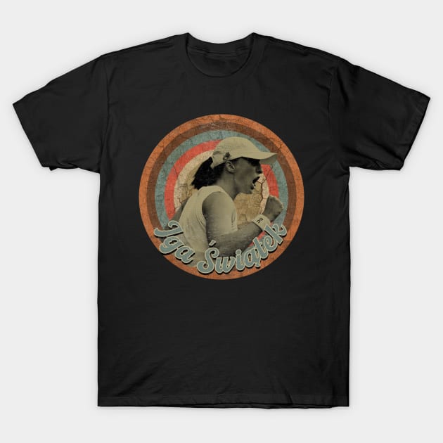 Iga Świątek // Vintage Look aesthetic art T-Shirt by penCITRAan